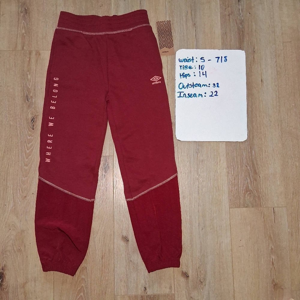 Umbro Kids Maroon Track Pants
